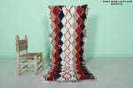 Moroccan Berber Rug with Diamond Pattern - 2.2 X 5.9 Feet