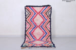 Moroccan berber rug 2.9 X 6.1 Feet - Boucherouite Rugs