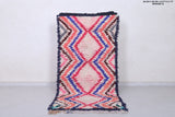 Moroccan berber rug 2.9 X 6.1 Feet - Boucherouite Rugs