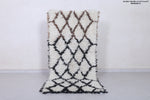 Moroccan Berber Rug 2.4 x 5.9 Feet - Handwoven Diamond Pattern