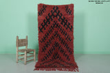 Moroccan berber rug 2.8 X 6 Feet - Boucherouite Rugs