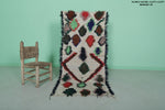 Moroccan berber rug 2.4 X 5.3 Feet - Boucherouite Rugs