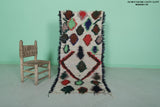 Moroccan berber rug 2.4 X 5.3 Feet - Boucherouite Rugs