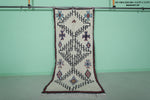 Moroccan berber rug 3.3 X 7.3 Feet - Boucherouite Rugs