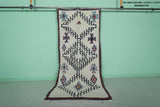 Moroccan berber rug 3.3 X 7.3 Feet - Boucherouite Rugs