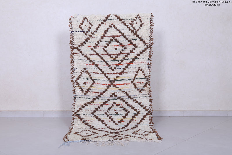 Handcrafted Moroccan Berber Rug - 2.6 x 5.3 Feet