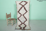 Moroccan rug 2.2 X 5.6 Feet - Boucherouite Rugs