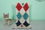 Moroccan berber rug 2.6 X 6.1 Feet - Boucherouite Rugs