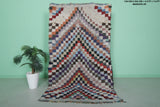 Handcrafted Moroccan Berber Rug in Vibrant Colors - 4.3 X 7.4 Feet