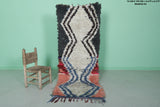 Moroccan berber rug 2.4 X 6.3 Feet - Boucherouite Rugs