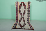 Moroccan berber rug 2.9 X 6.8 Feet - Boucherouite Rugs