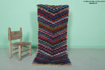 Moroccan berber rug 2.3 X 5.2 Feet - Boucherouite Rugs