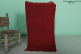 Small Berber Rug 1.7 x 3.2 ft Red Rug