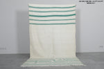 Beige and Green Striped Rug 5.4 X 9.4 Feet