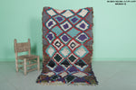 Vintage handmade moroccan berber runner rug 3.1 FT X 6 FT