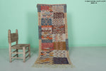 Colorful moroccan handwoven kilim 2.3 FT X 5.3 FT