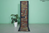 Moroccan colorful handwoven kilim 2 FT X 8.3 FT