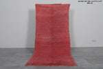 Red Berber Rug 3.4 X 7.4 Feet