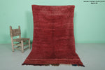 Moroccan rug red 3.5 FT X 5.7 FT