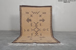 Small Moroccan Rug - 3.3 x 5.1 ft | Beige with Tribal Patterns