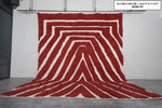 Moroccan red rug 10.2 X 11.9 Feet