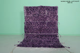 beni ourain rug 4.5 x 6.3 Feet - Purple handmade rug