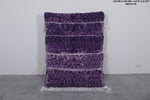 Handmade rug 4.6 x 6.3 Feet - purple wool rug