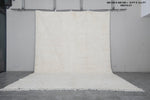 Large Moroccan Wool Rug - 10 FT X 13.4 FT | Ivory Diamond Pattern