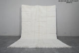 Beni Ourain Moroccan Wool Rug - 6.6 x 9.6 Feet | Minimalist Ivory Design