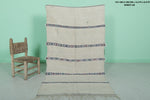 Vintage moroccan berber handwoven wedding blanket 3.3 FT X 5.9 FT