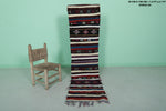 Vintage moroccan berber handwoven kilim runner rug 1.6 FT X 6.1 FT