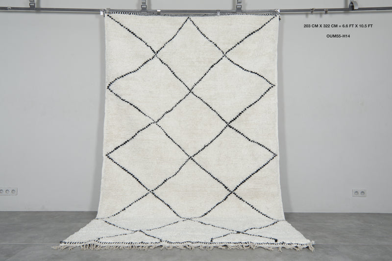 Trellis beni ourain rug  6.6 FT X 10.5 FT