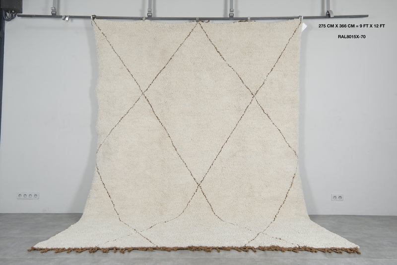 Beni Ourain Rug 9 X 12 FT Trellis Rug - 