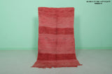 Red Moroccan Rug 3 X 5.6 Feet