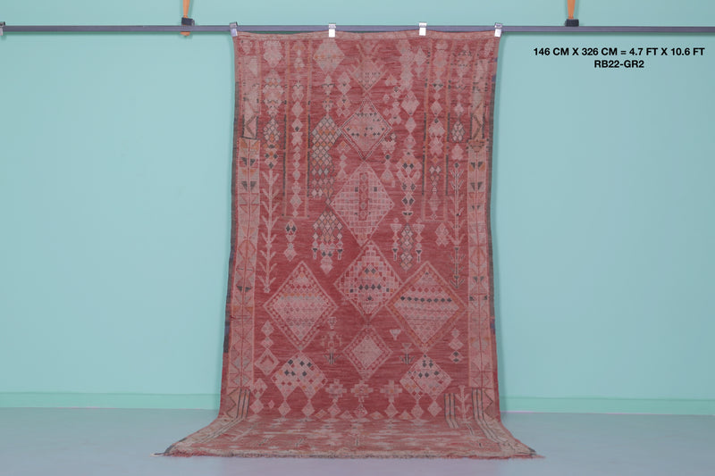 Moroccan Rug - 4.7x10.6 FT | Elegant Handwoven Carpet