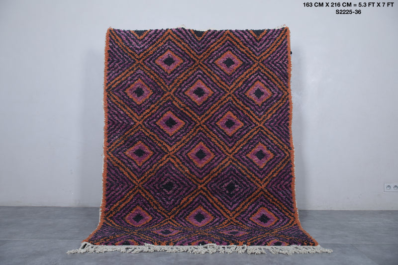 Moroccan Handmade Rug - Handwoven 5.3 x 7 Feet | Vibrant Geometric Design