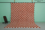 Moroccan Checkered Rug - 9 x 12 Feet | Handmade Wool Area Rug