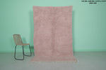 Moroccan Berber Rug 5 x 9.7 ft Pastel Pink Rug - Beni ourain rugs