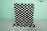 Handmade moroccan chess rug 3.2 FT X 4.4 FT