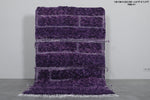 Handmade beni ourain rug 7.3 x 4.5 Feet - purple rug