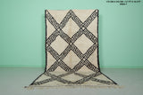 Geometric Moroccan Rug - 5.7 x 10.3 ft | Bold Black & White Pattern