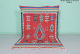 Red Moroccan rug 4.1 X 6.5 Feet