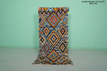 Moroccan Boucherouite rug 3 X 6.5 Feet