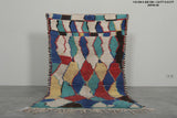 Colorful handmade moroccan berber rug 3.8 X 6.5 Feet