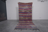 Vintage runner kilim 4 ft x 9 ft Zemmour rug