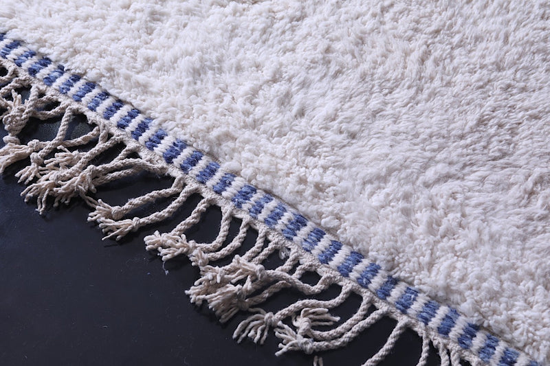 Beni ourain Blue and White Moroccan Rug - Custom Berber Rug