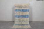 Small Moroccan Rug - 3.1 x 6.5 ft | Handwoven Striped Elegance