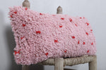 Moroccan Handmade Pink Pillow - 11.8 x 22.4 Inches