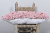 Moroccan Handmade Pink Pillow - 11.8 x 22.4 Inches