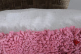 Moroccan Handmade Pink Pillow - 13.7 x 22.4 Inches